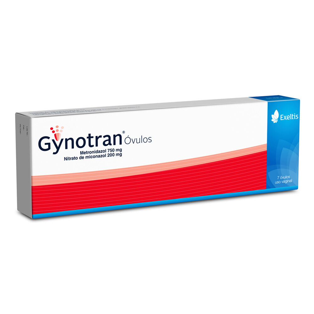 Gynotran Óvulos Uso Vaginal 750Mg+200Mg Caja X 7