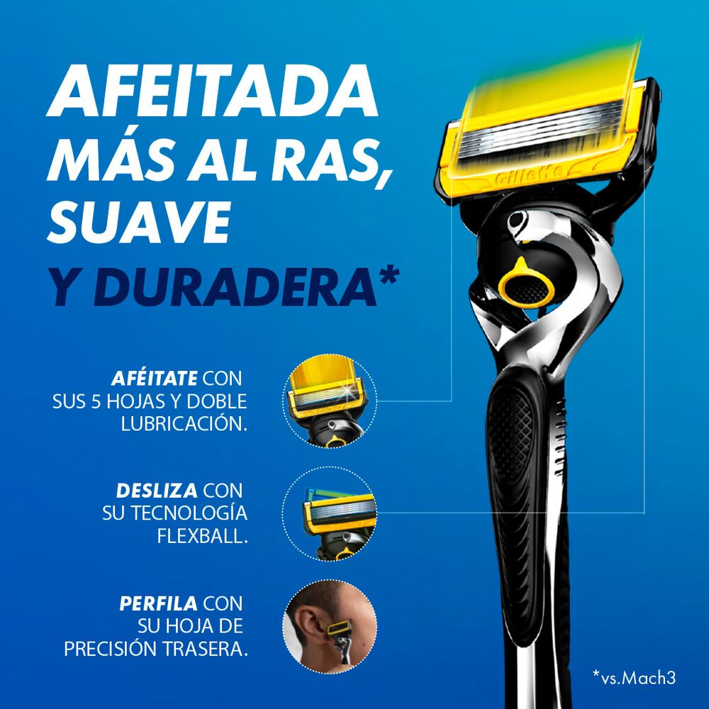 Repuesto-Cuchilla-Afeitar-Gillette-Sobre-X-2-Fusion5-Proshield-imagen-2