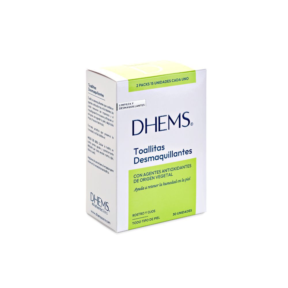Toallitas-Desmaquillantes-Con-Agentes-Antioxidantes-Dhems-Caja-X-2-Sobres-X-15-Unidades-imagen-2