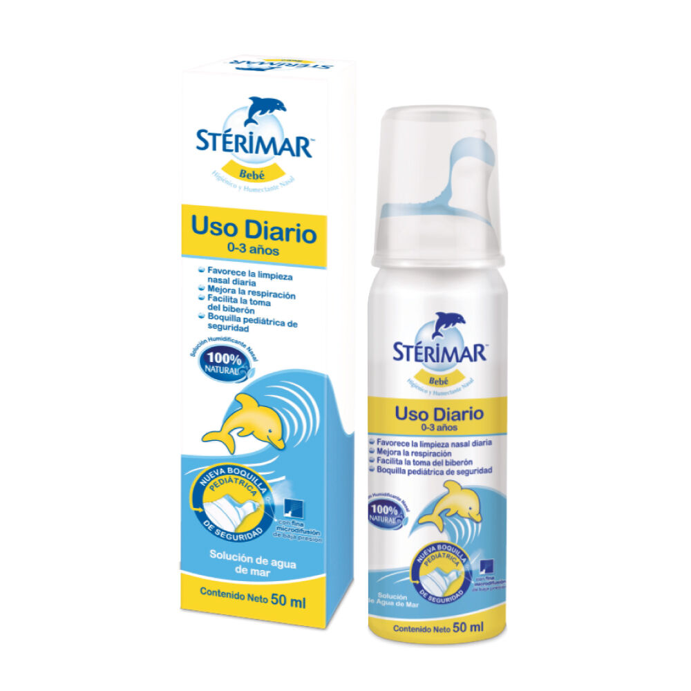 Solucion Higienica Y Humeatante Nasal De Agua De Mar En Microspray 0 A 3 Anos Frasco X 50 Ml Sterimar