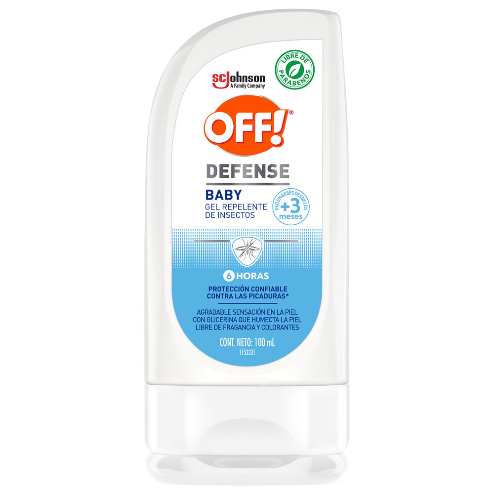 Gel Repelente De Insectos Off Defense Baby Tubo X 100Ml