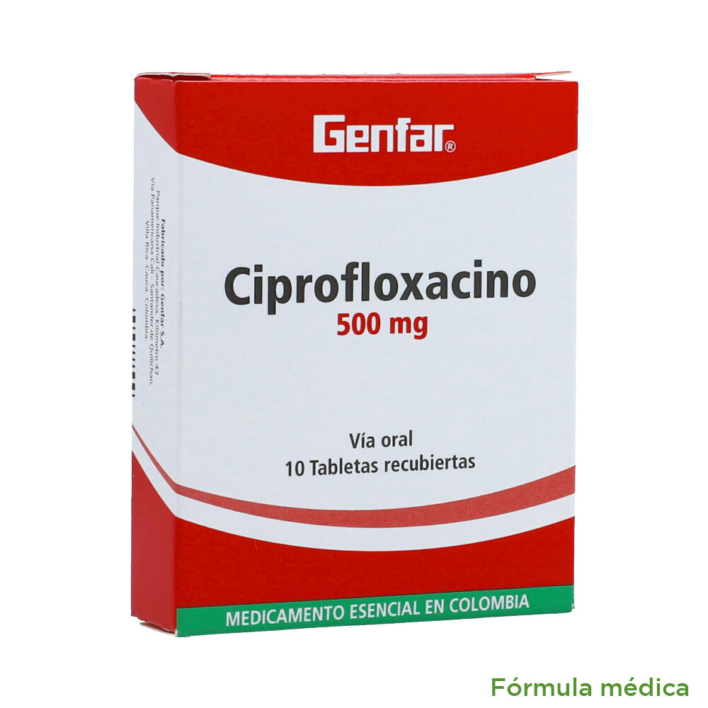 Ciprofloxacina-500-Mg-Tabletas-Recubiertas-Caja-X-10-Genfar-imagen