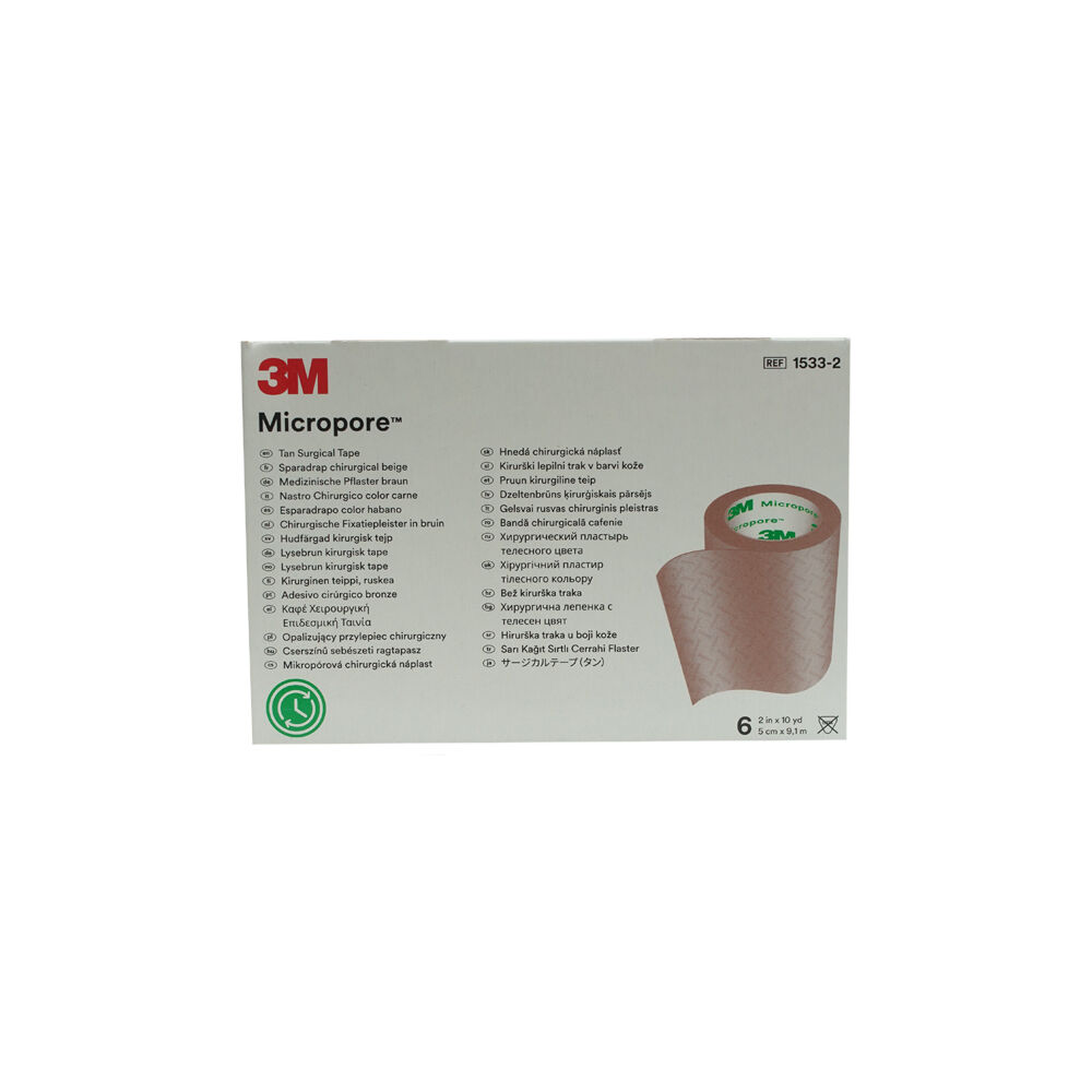 Esparadrapo Ref 1533-2 Micropore 3M 2Pulg X 10Yard Piel Und