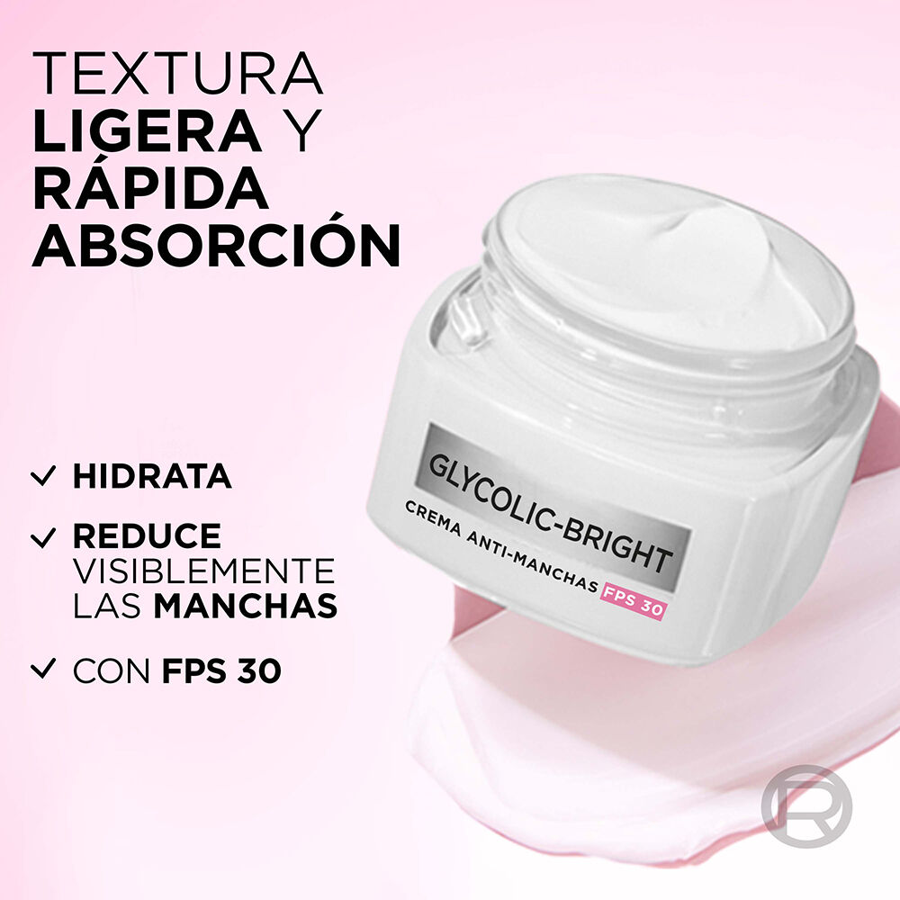 Crema-Dia-Loreal-Paris-Glycolic-Bright-Fps-30-Anti-Manchas-Pote-por-50Ml-imagen-4