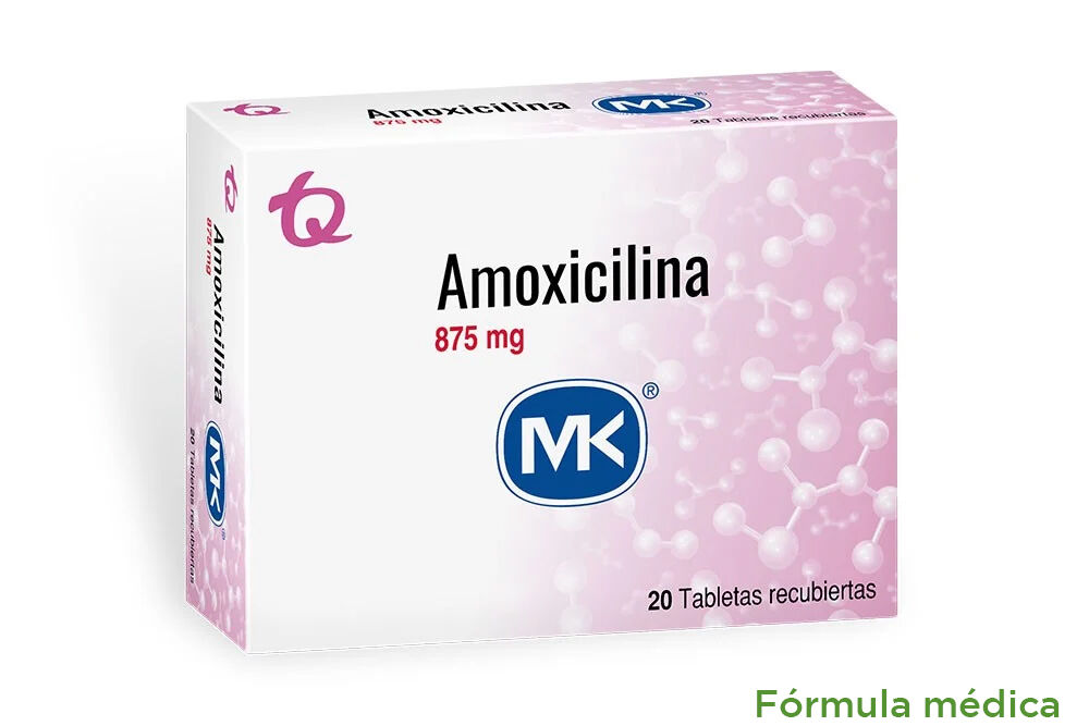 Amoxicilina 875Mg Tableta Recubierta Caja X 20 Mk