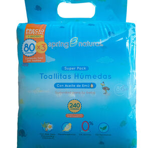 Promo-Toallitas-Húmedas-Spring-Natural-Con-Aceite-De-Emú-X-240-unidades.-imagen