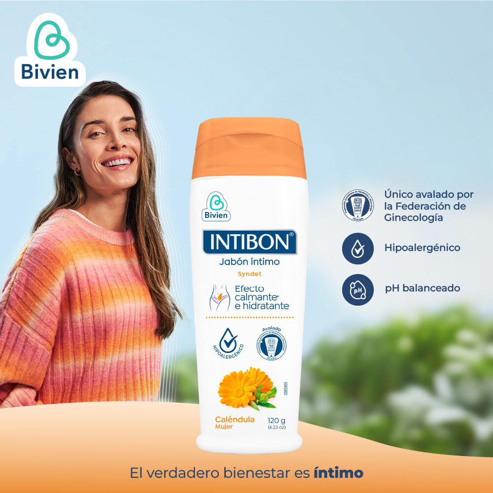 Jab&oacute;n-&Iacute;ntimo-Cal&eacute;ndula-Mujer-Intibon-Frasco-x-120g-imagen-4