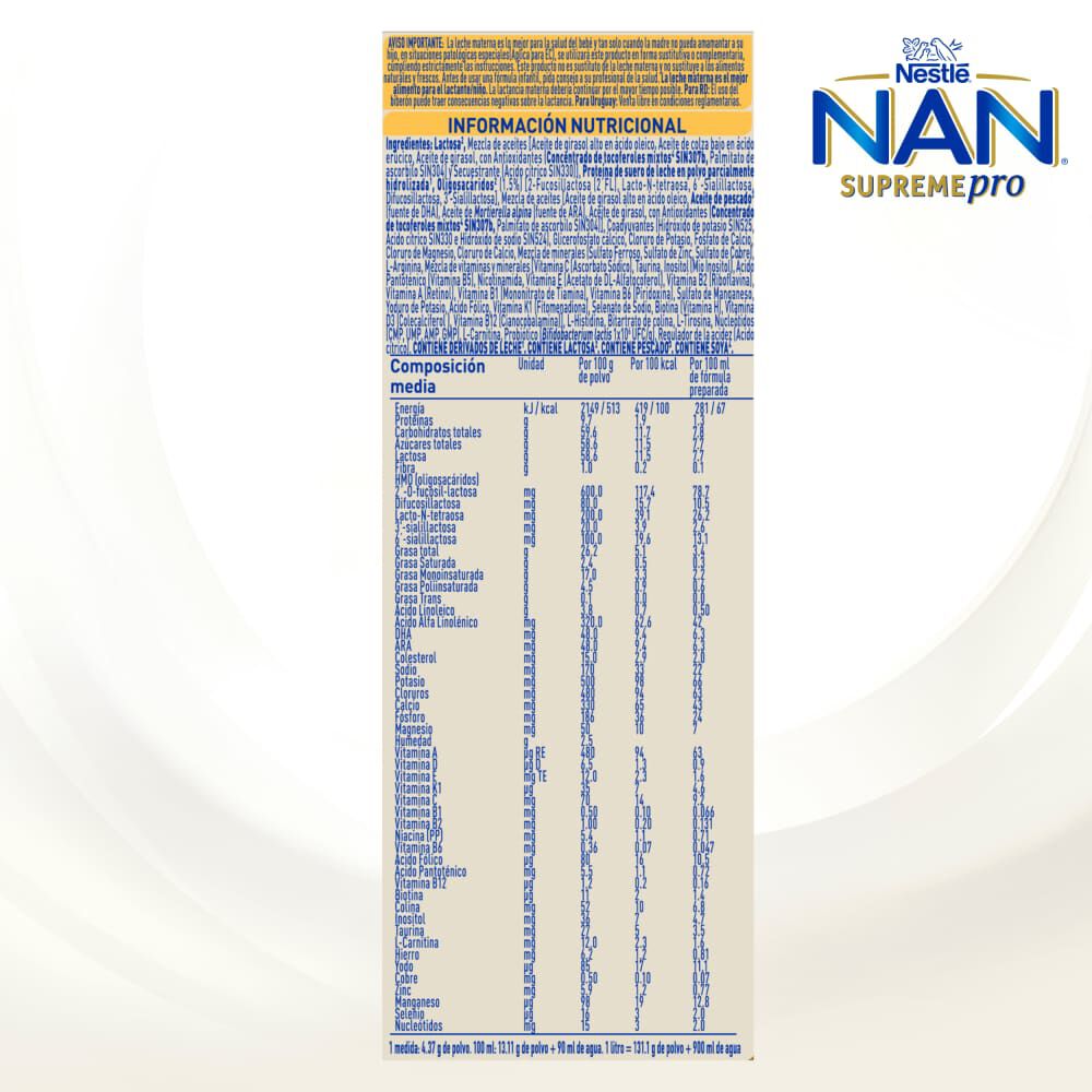 Nan-1-Supreme-Hm-O-Formula-Lactea-0---6-Meses-Nestle-Tarro-X-400Gr-imagen-3