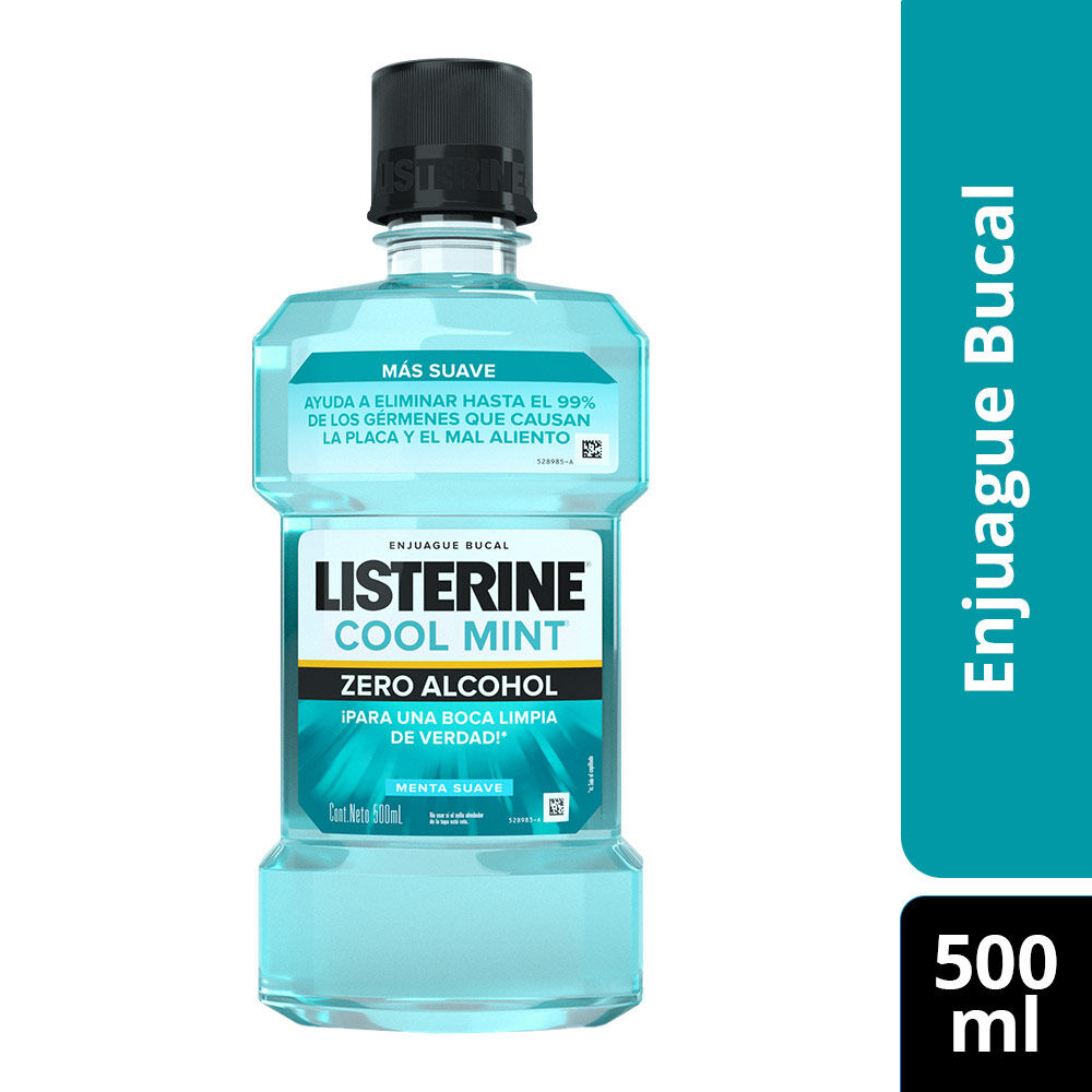 Listerine Zero Sin Alcohol Frasco X 500mL