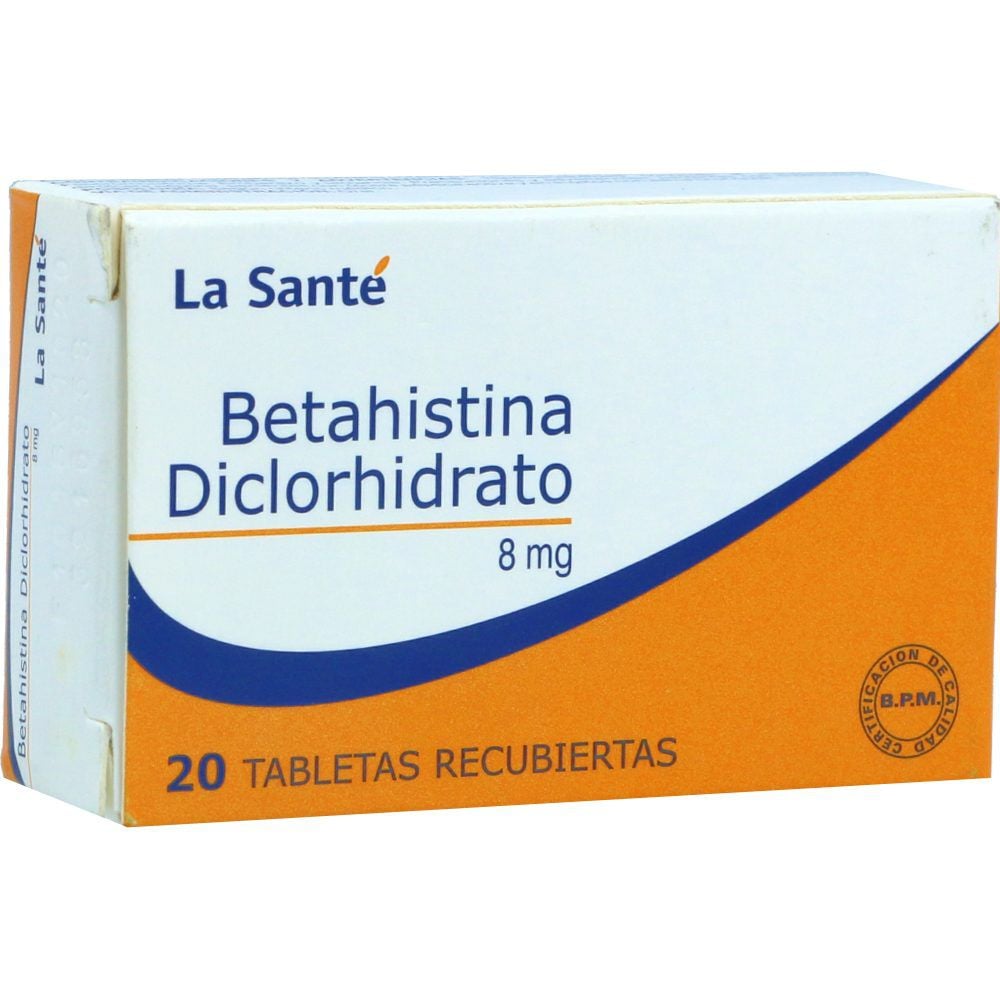 Betahistina-Diclorhidrato-Tabletas-Recubiertas-8Mg-Caja-X-20-imagen
