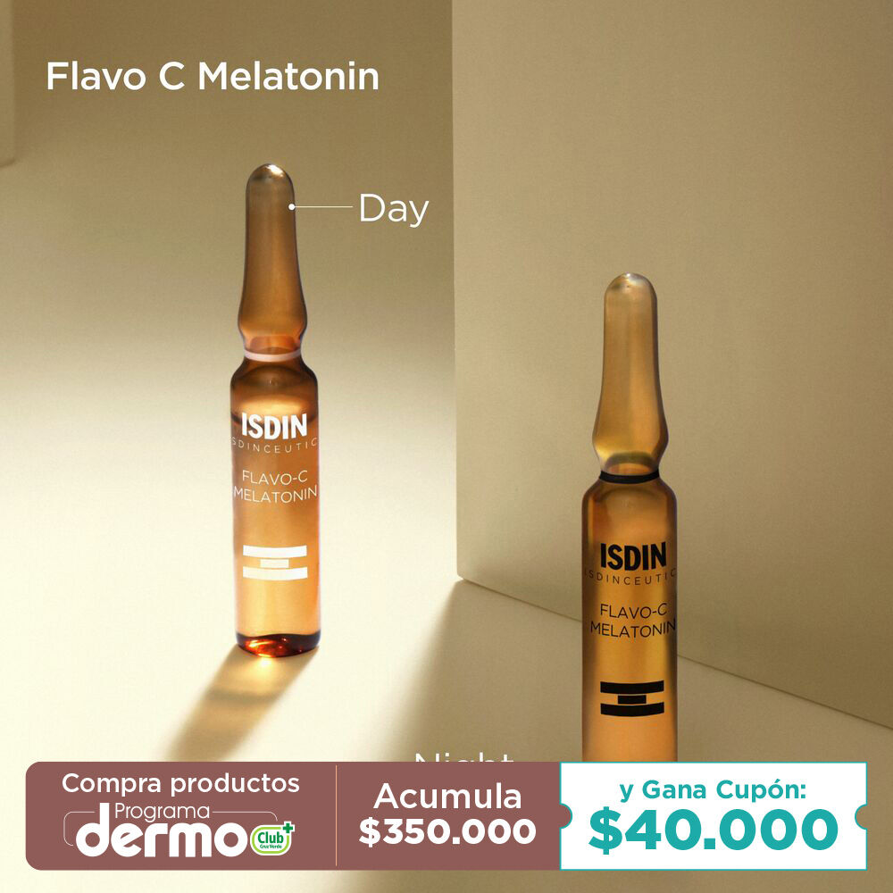 Isdinceutics-Flavo-C-Ultraglican-Serum-Antioxidante-Día-X-10-Ampollas-+-Flavo-C-Melatonin-Serum-Reparador-Noche-X-10-Ampollas-imagen-2