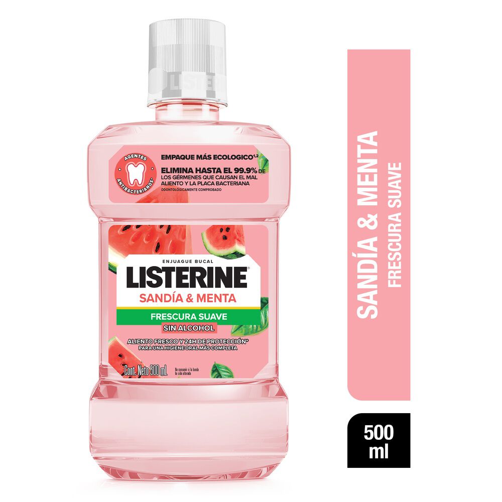 Enjuague-Bucal-Listerine-Sin-Alcohol-Frasco-500Ml-Sandia-Y-Menta-imagen-2
