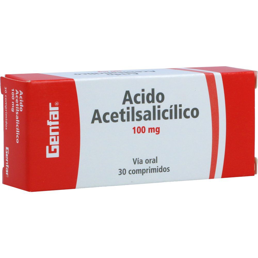 Acido Acetilsalicílico Tabletas 100Mg Caja X 30