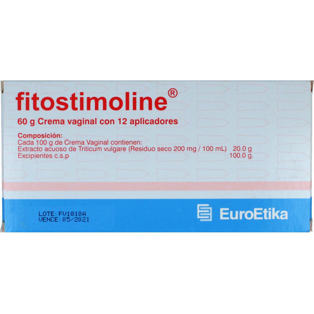 Fitostimoline Crema Vaginal Con 12 aplicadores 20% Tubo X 60 Gr