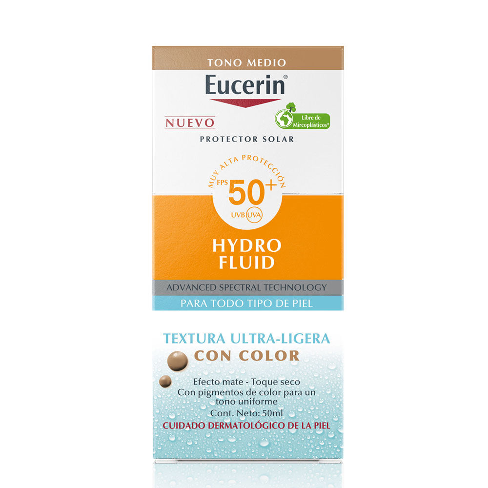 Protector-Solar-Eucerin-Hydro-Fluid-Fps-50+-Frasco-50Ml-Tono-Medio-imagen-2