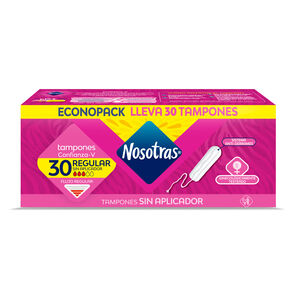 Tampones-Nosotras-Regular-Sin-Aplicador-Econopack-Caja-X-30-Und-imagen