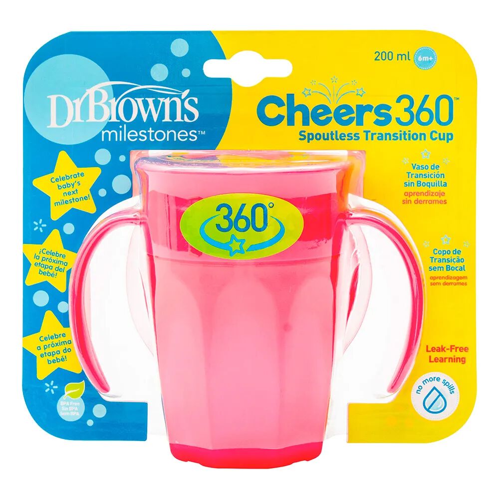 Vaso-De-Transicion-Sin-Boquilla-Dr-Brown-S-Cheers-360°-Paquete-X-1-Rosado-imagen