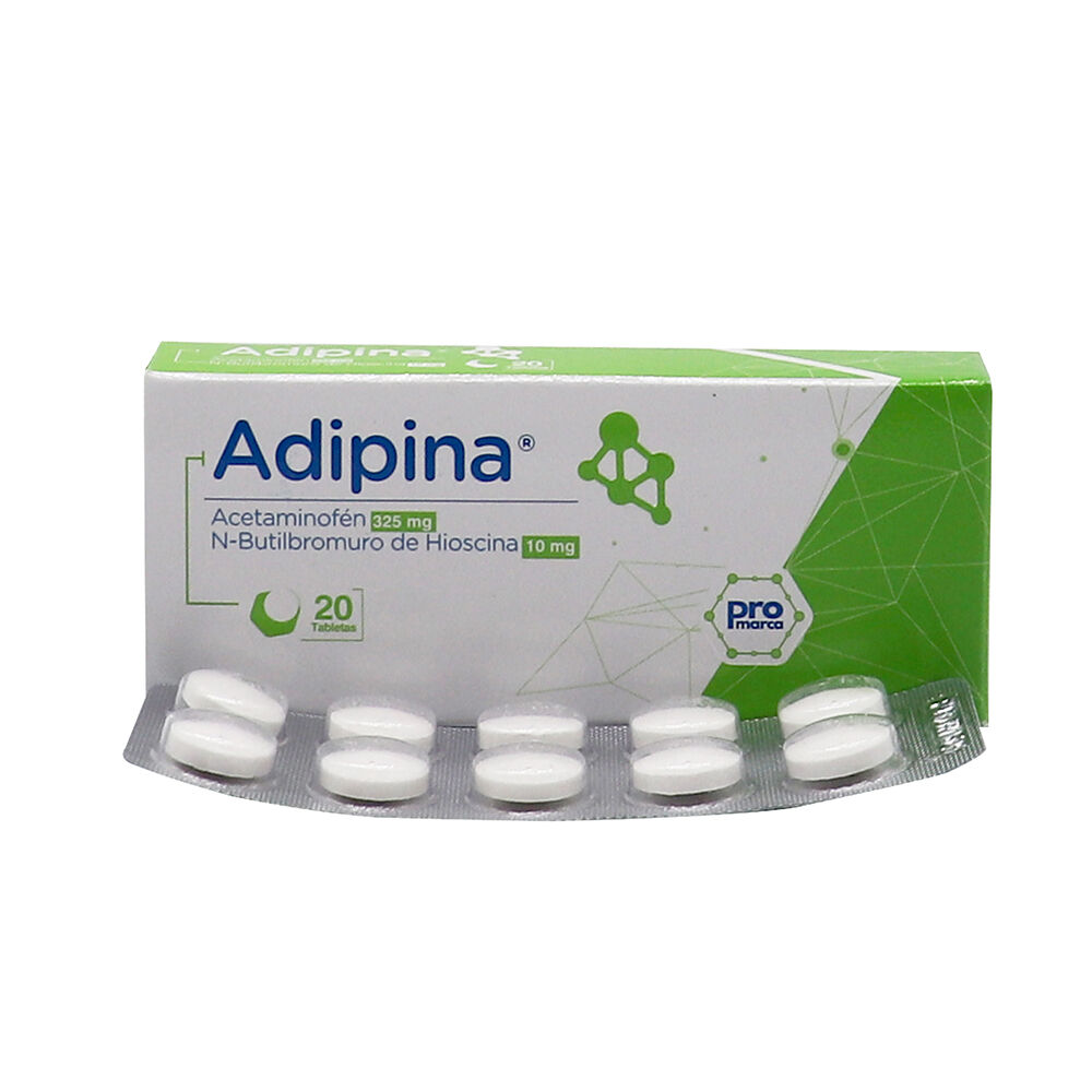 Adipina (325+10)Mg Tabletas Caja X 20