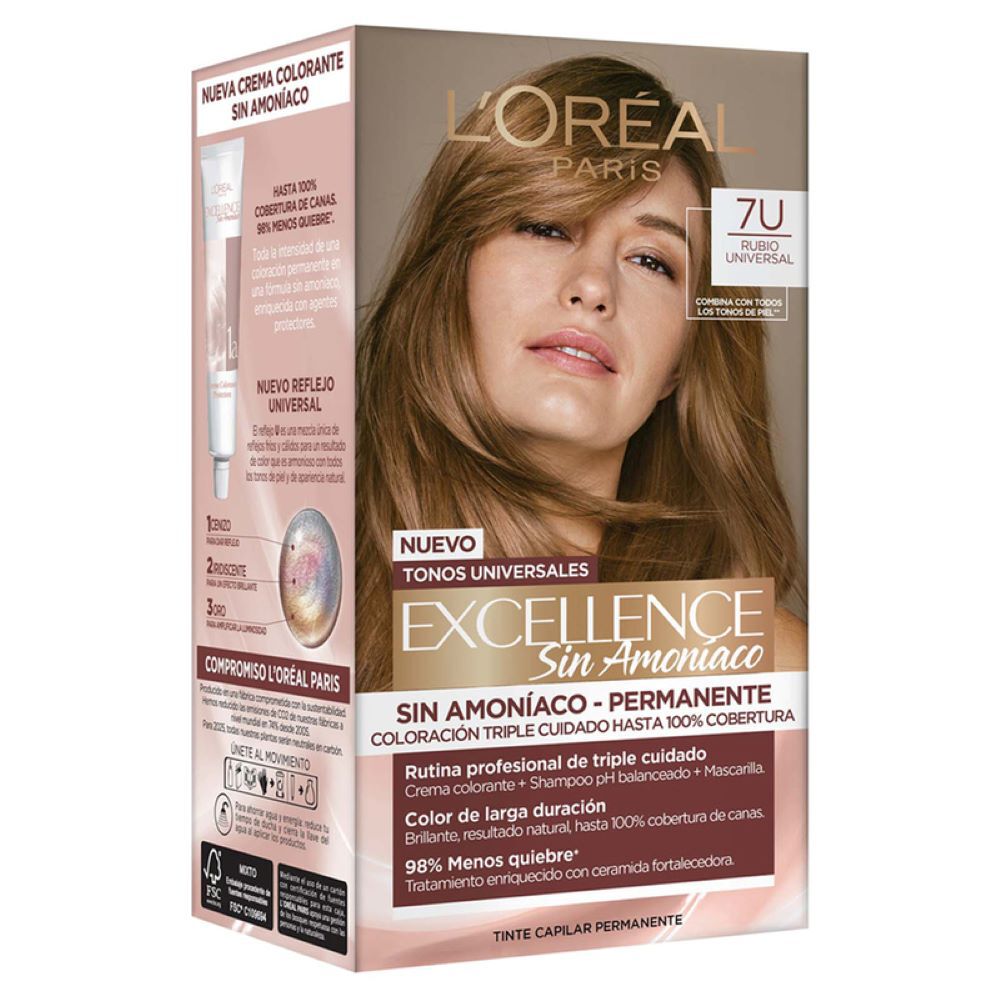Tinte-Capilar-Loreal-Paris-7U-Excellence-Sin-Amoniaco-Tubo-X-45Gr-Rubio-Universal-imagen-1