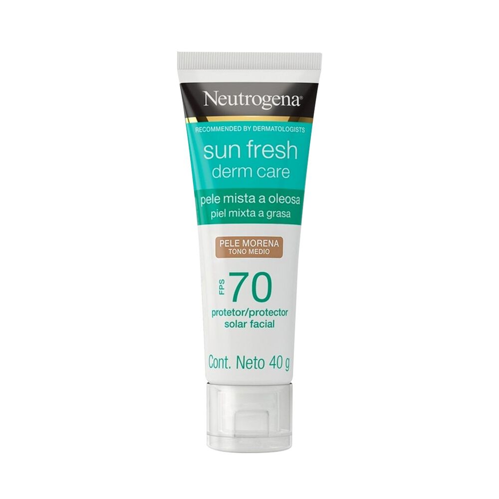 Protector Solar Facial Neutrogena Sun Fresh Derm Care Tono Medio Fps 70 40G