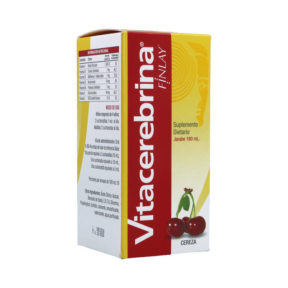Vitacerebrina Jarabe Suplemento Dietario Sabor Cereza Frasco X 180mL