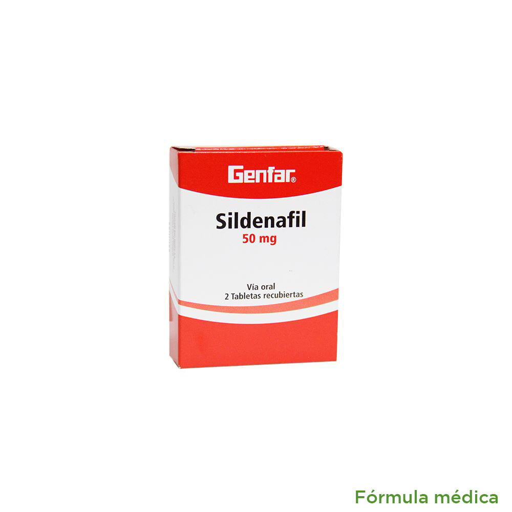 Sildenafil 50Mg Tabletas Recubiertas Caja X 2 Genfar