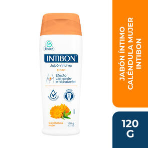 Jab&oacute;n-&Iacute;ntimo-Cal&eacute;ndula-Mujer-Intibon-Frasco-x-120g-imagen