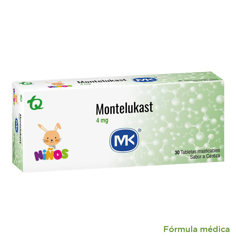 Montelukast Mk 4Mg Caja X 30 Tabletas Masticable