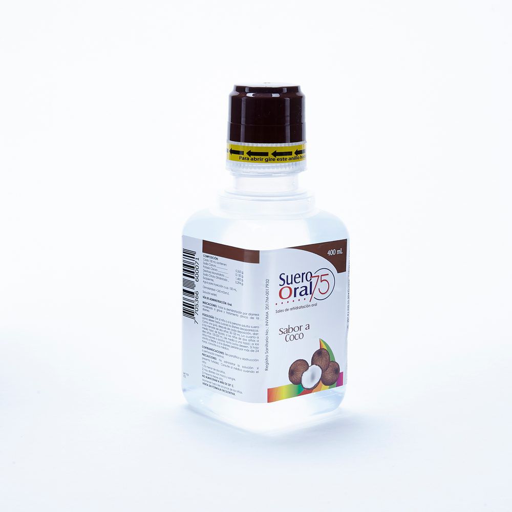 Suero Solución Oral Coco 75Meq(Na)/L Frasco X 400Ml