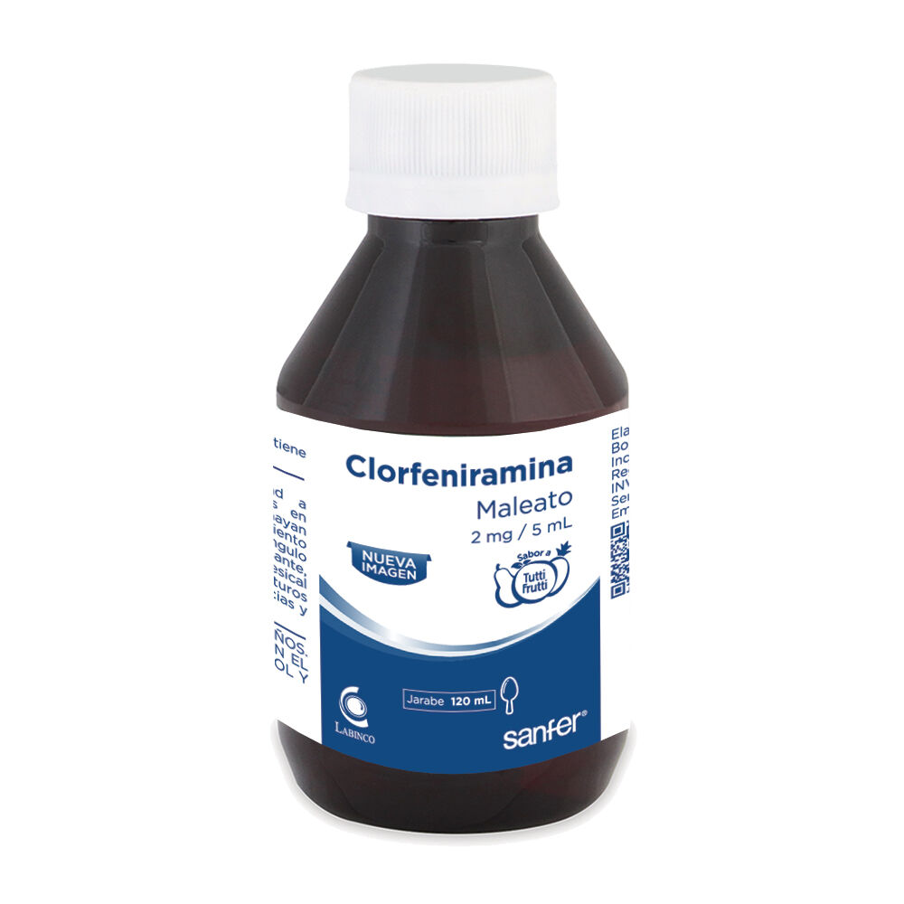 Clorfeniramina 2Mg/5mL(0.04%) Jarabe Frasco X 120mL Labinco