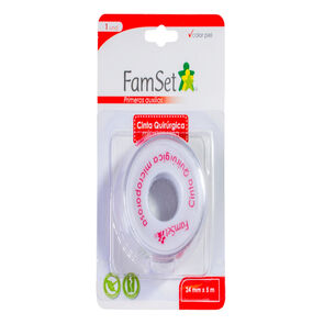 Cinta-Quirurgica-Microporosa-Blister-por-1-Famset-24Mm-por-5M-Piel-imagen