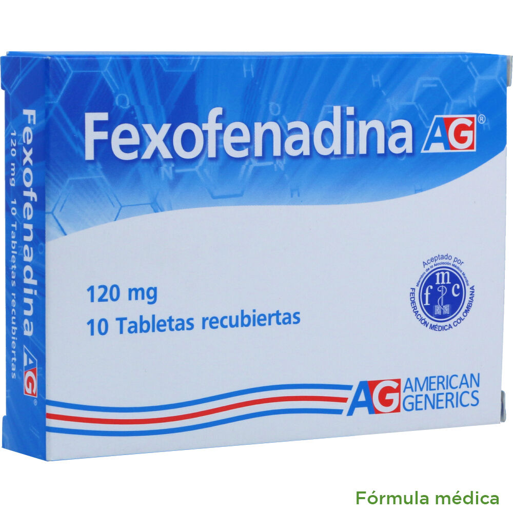 Fexofenadina 120 Mg Tabletas Recubiertas Caja X 10