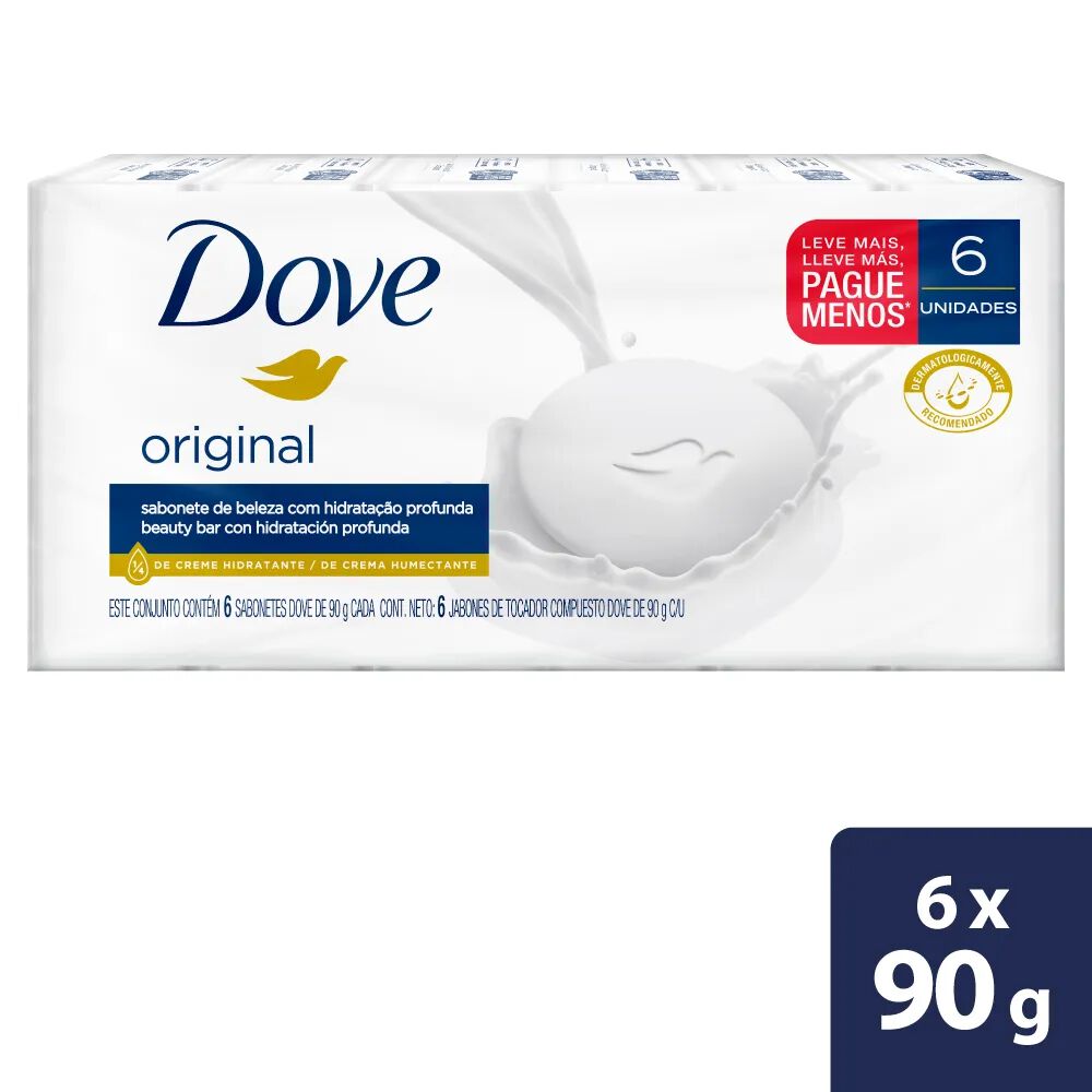 Jabon Dove Original Paquete 6 Barra 90Gr