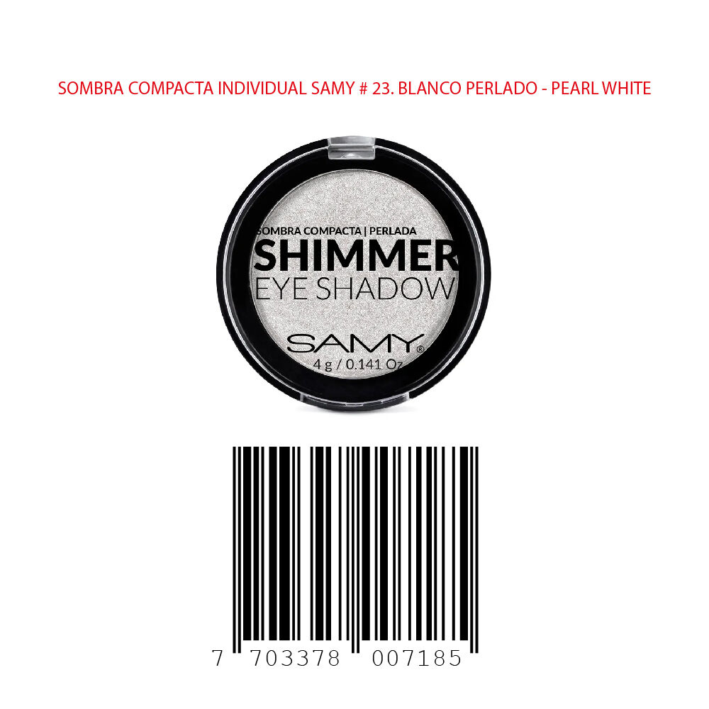 Sombra-Compacta-Individual-Samy-Caja-por-4Gr-N.-23-Blanco-Perlado-imagen-2
