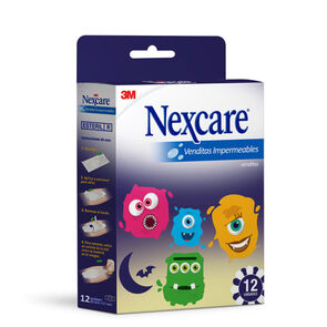 Bandita-Monstros-Impermeable-Caja-X-12-3M-Nexcare-26Mm-X-57Mm-imagen
