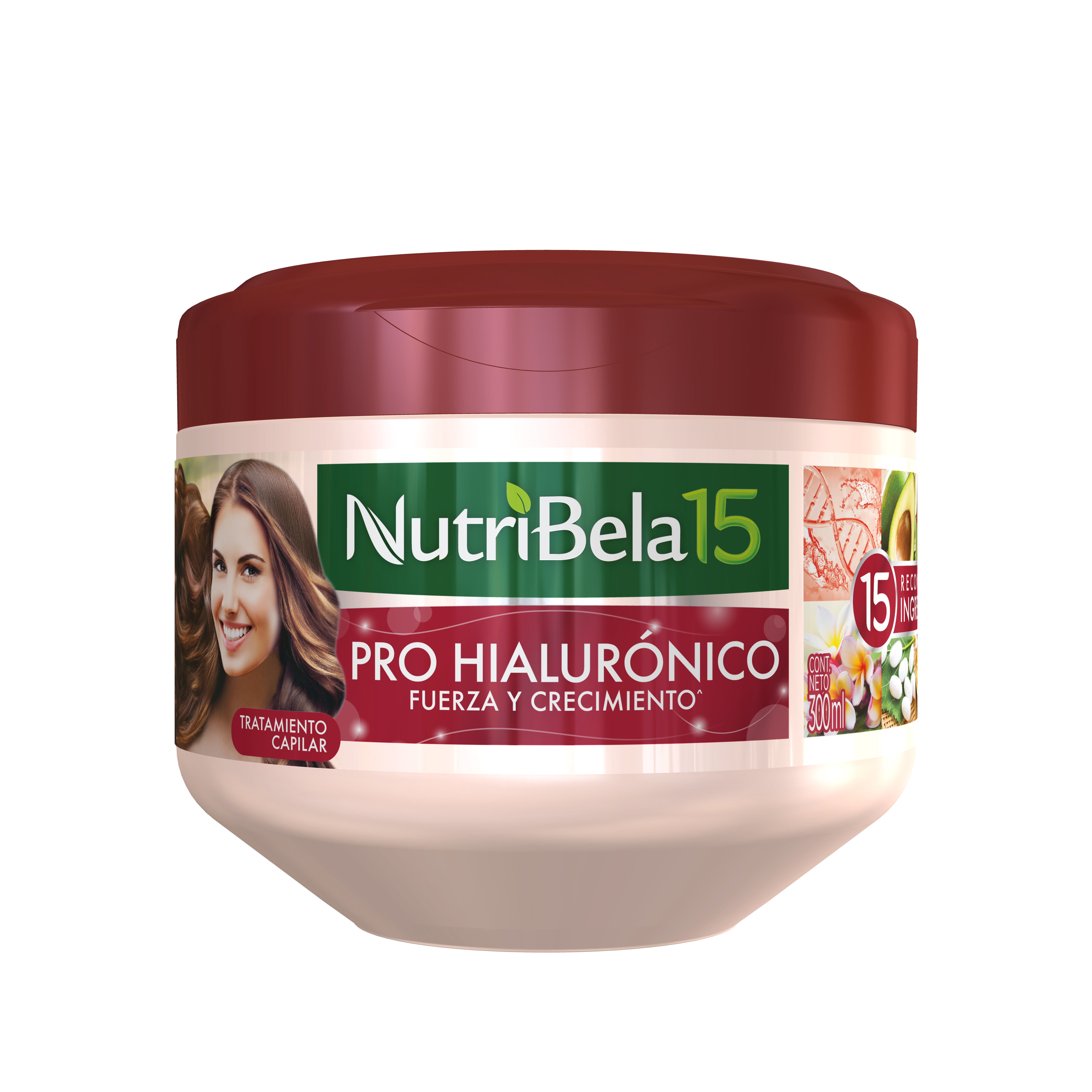Tratamiento Capilar Nutribela 15 Pro Hialuronico Fuerza Y Crecimiento Pote X 300Ml