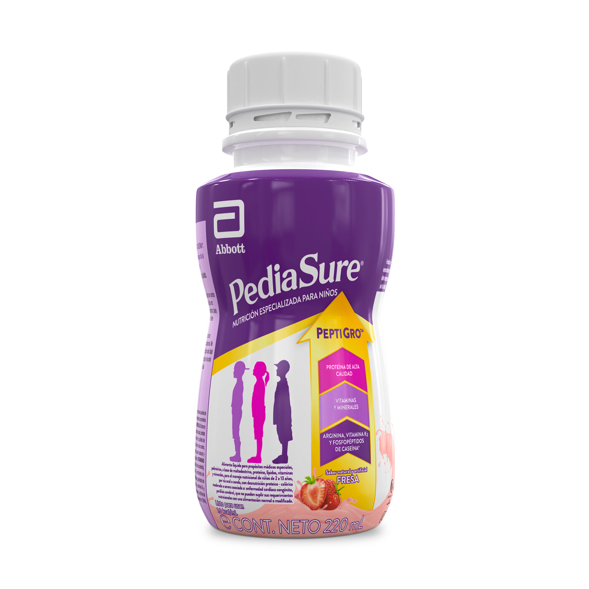 Pediasure Niños Formula Nutricional Fresa Liquido 220 Ml