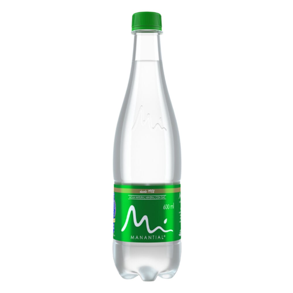 Agua Manantial Con Gas Pet 600Ml