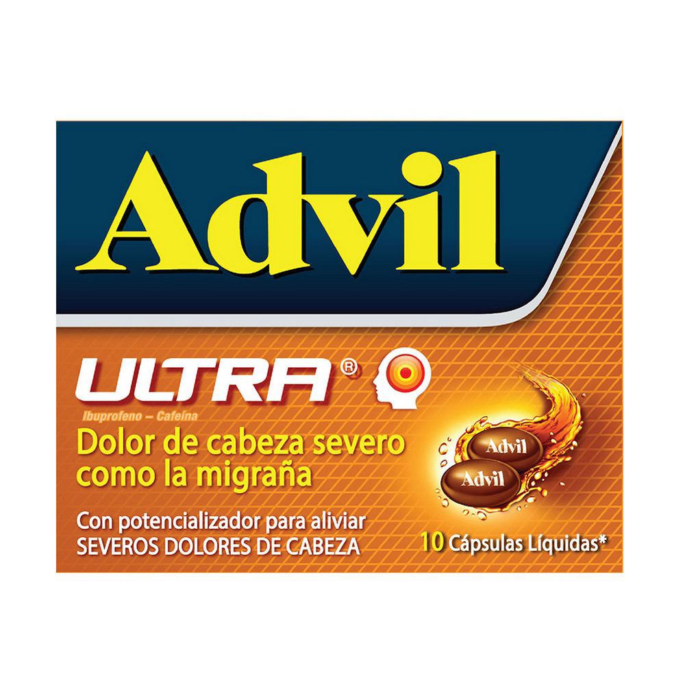 Advil Ultra Cápsulas (200 65)Mg Caja X 10