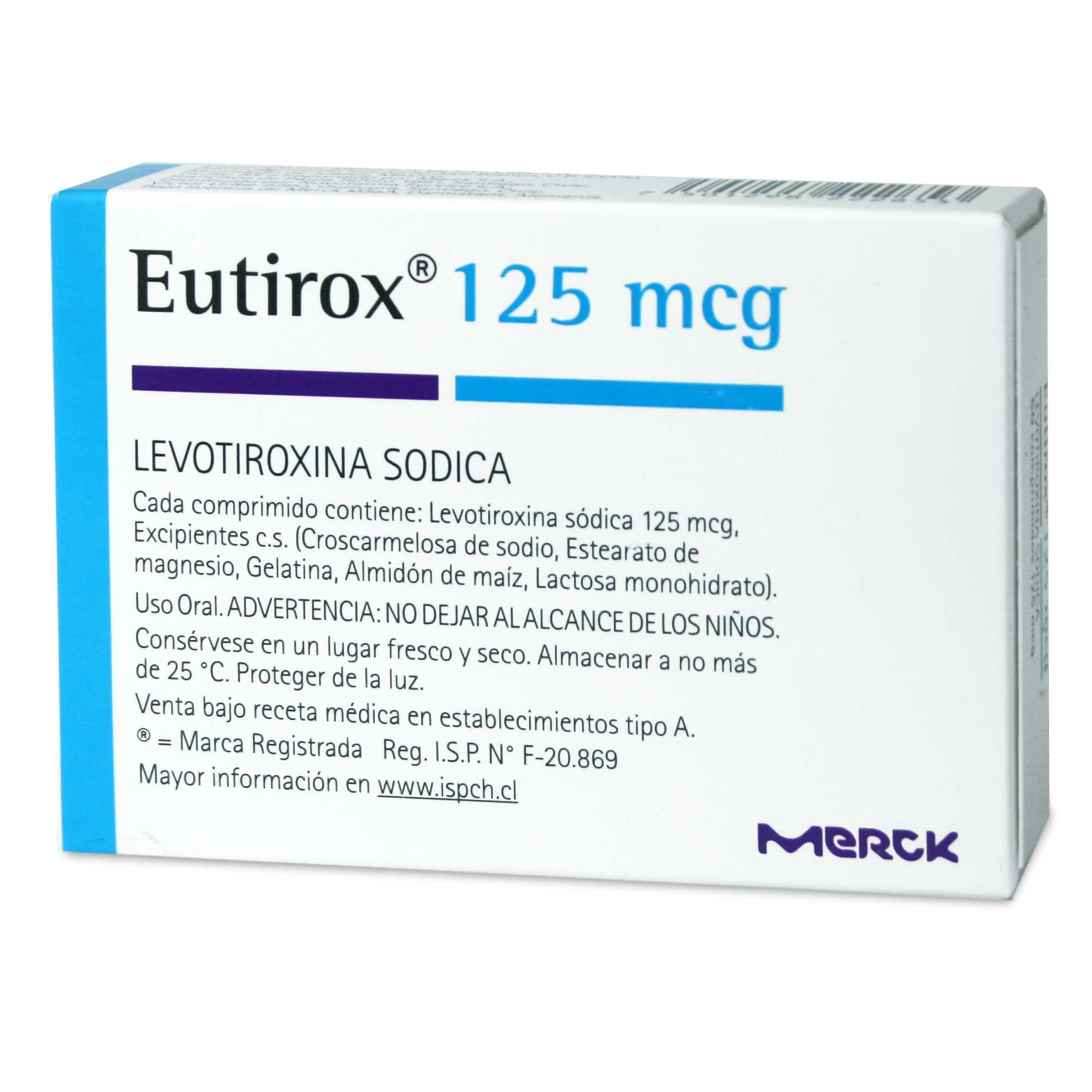 Eutirox 125 Levotiroxina 125 Mcg 50 Comprimidos Los Expertos En