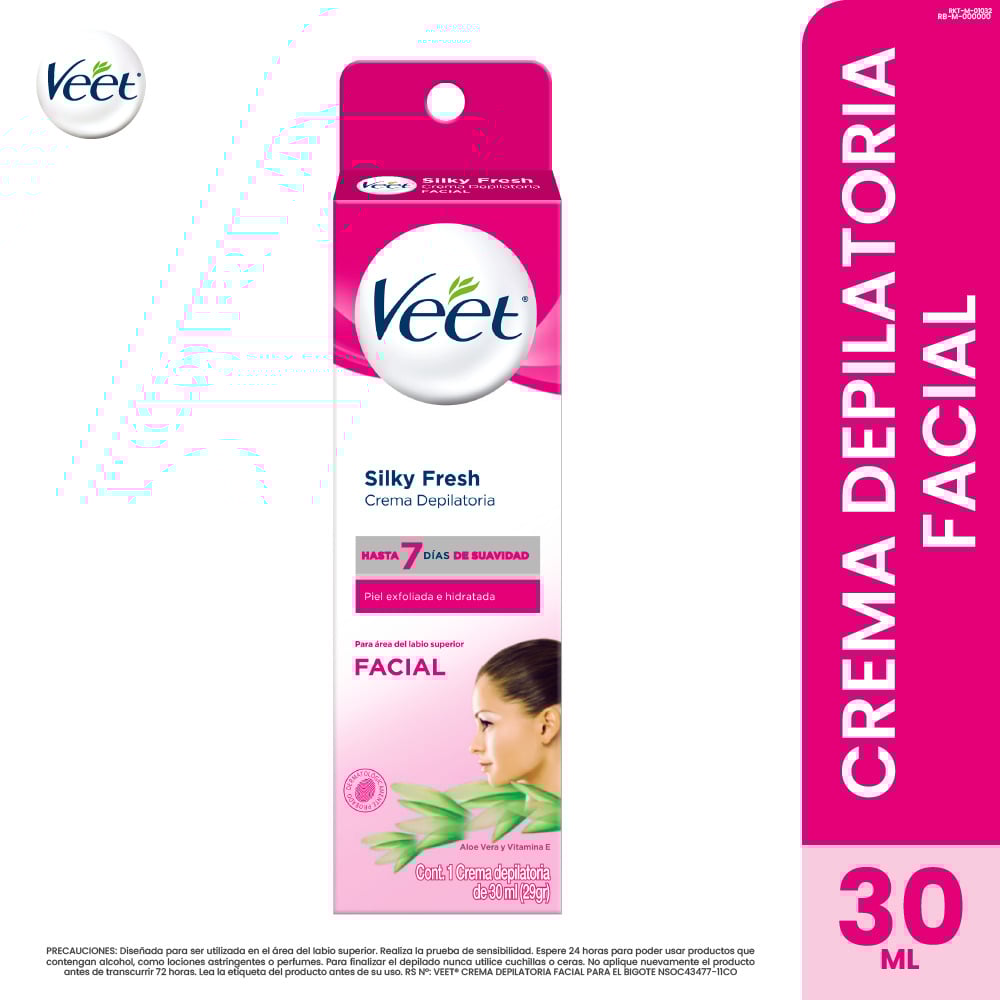 Crema Depilatoria Facial Veet Tubo X 30mL Silk & Fresh Los expertos en ahorro Cruz Verde Colombia
