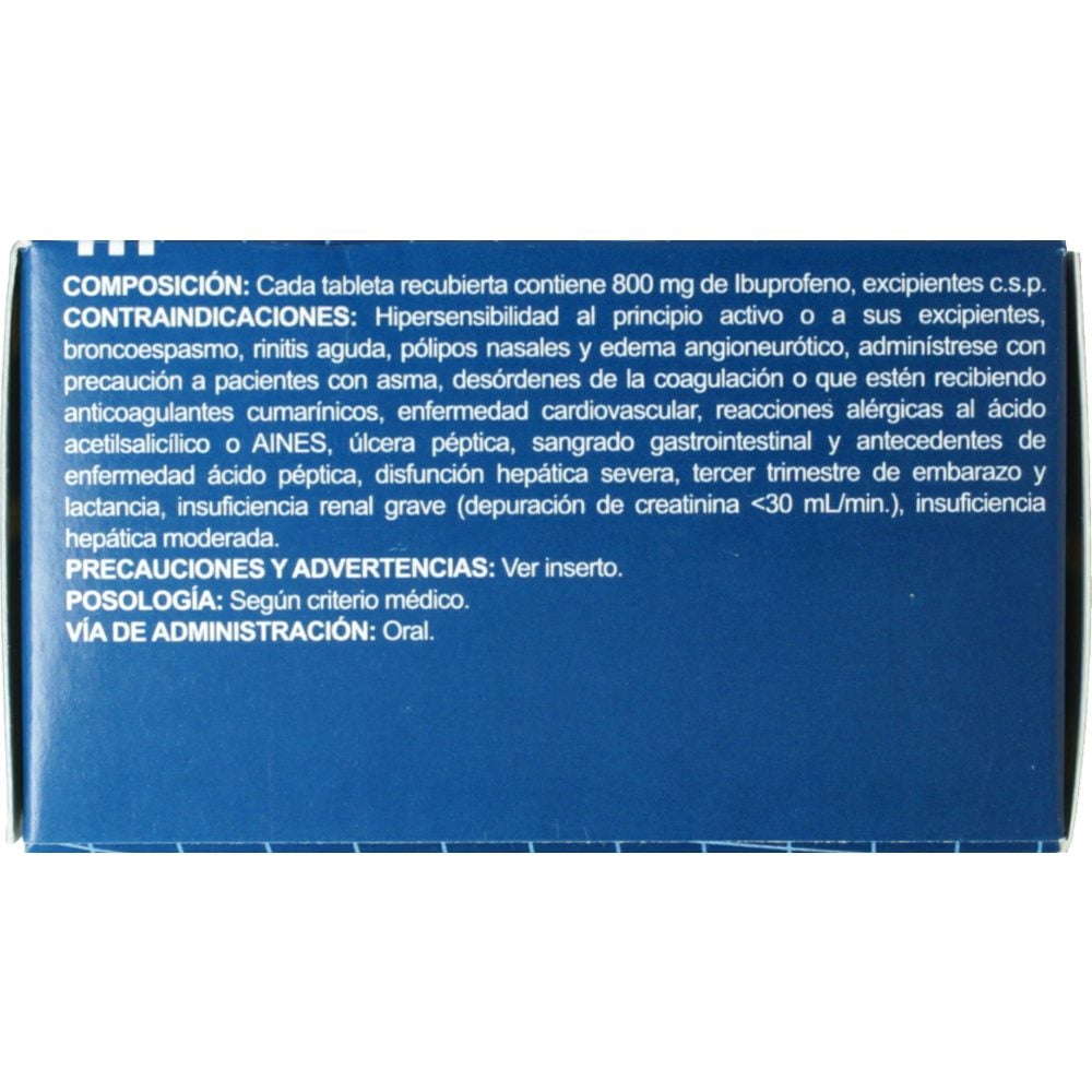 Ibuprofeno Tabletas Recubiertas 800Mg Blister X 10 Los expertos en