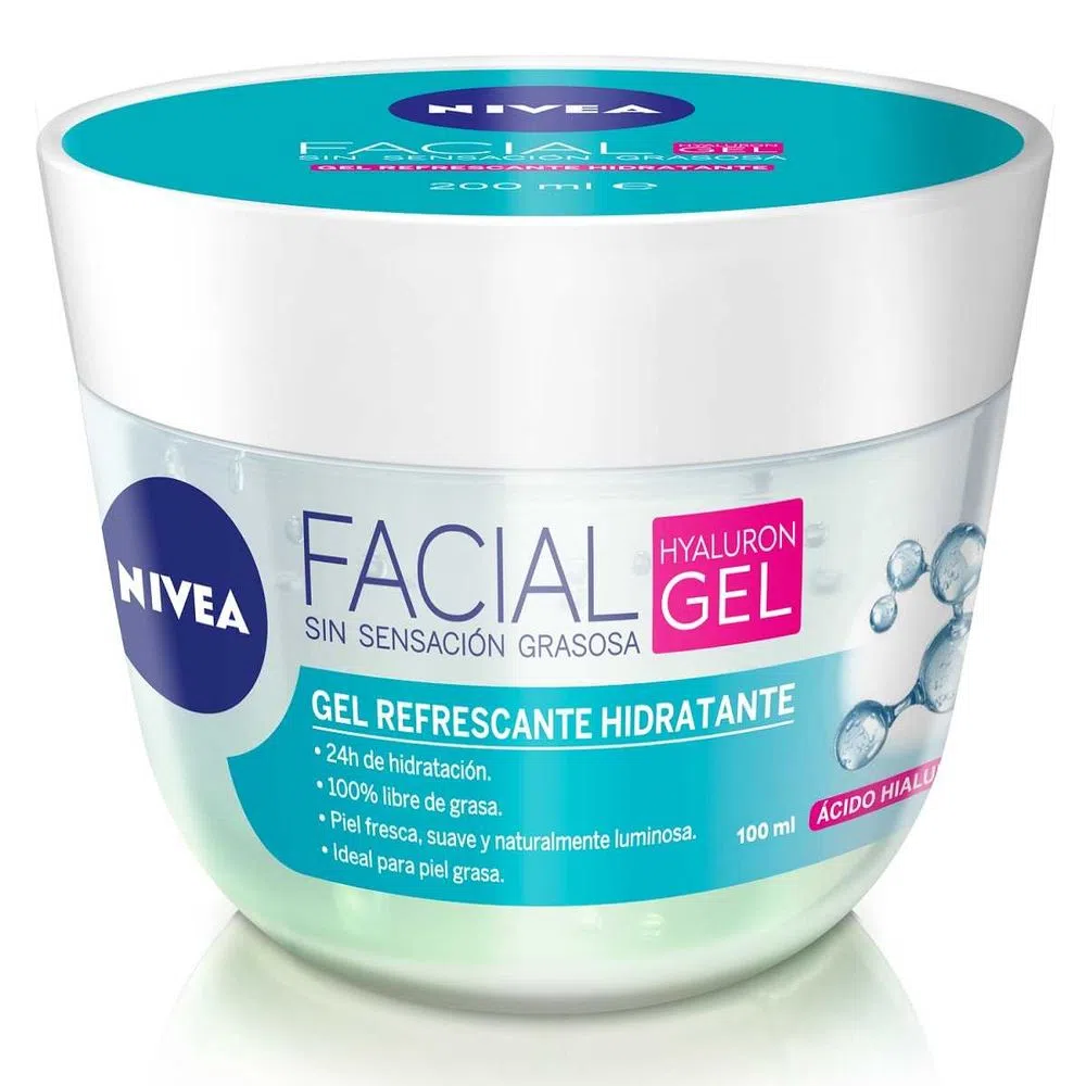 Facial Hyaluron Gel Nivea Refrescante Hidratante Frasco X 100Ml Los