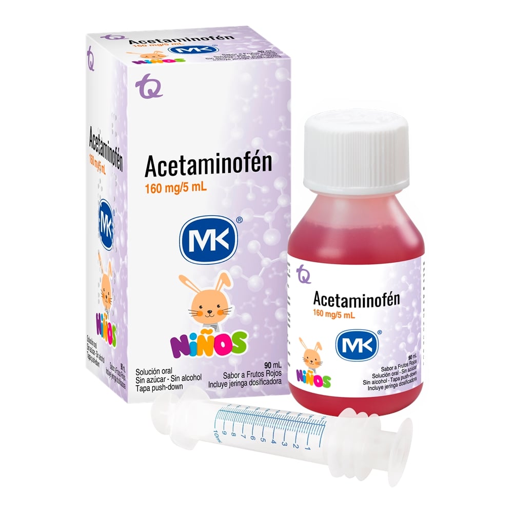 Acetaminofen 160Mg/5Ml(3.2) Jarabe Frasco X 90Ml Mk Los expertos en
