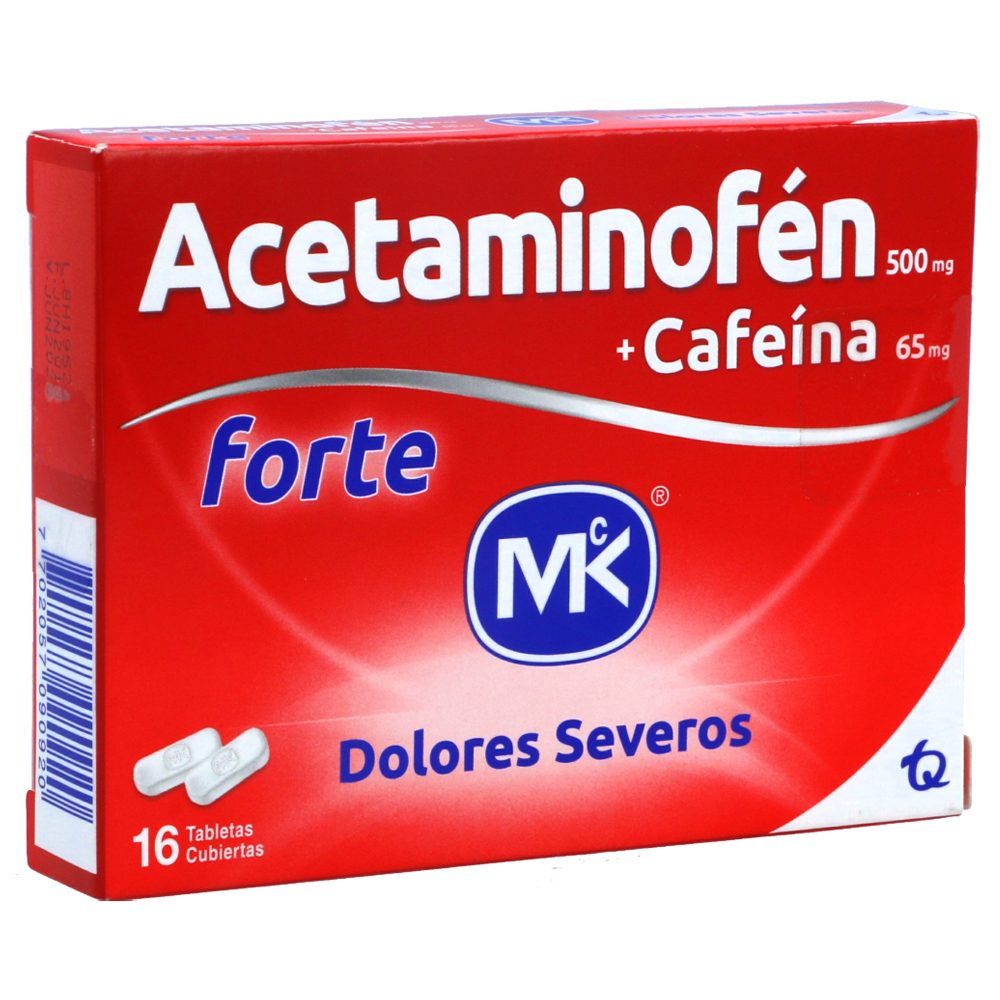 Acetaminofén Forte Mk (500+65)Mg Caja X 16 Tabletas Los expertos en
