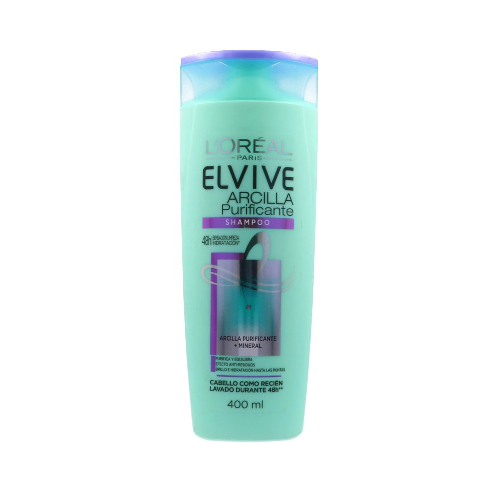 Shampoo Elvive Frasco X 400mL Arcilla Purificante Los expertos en