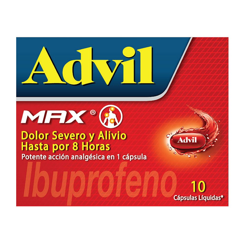 Advil Max Cápsulas Líquidas 400Mg Caja X 10