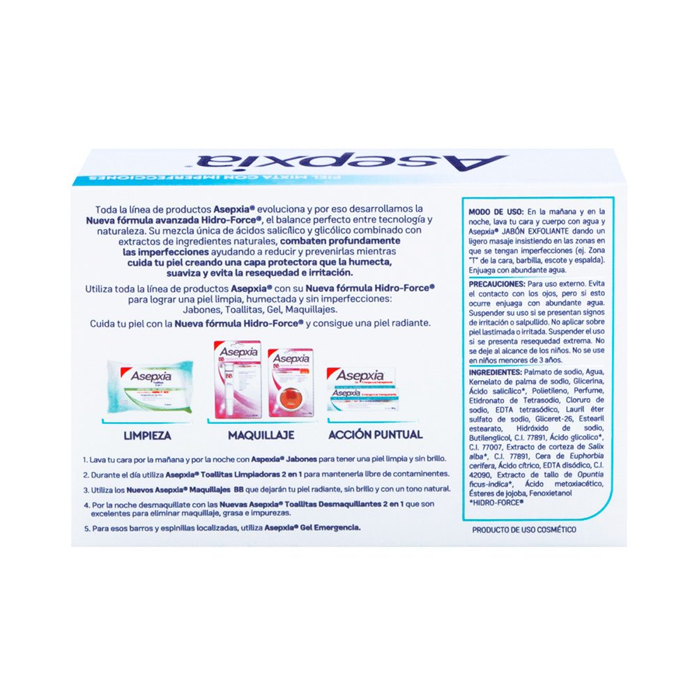 jabon asepxia carbon cruz verde