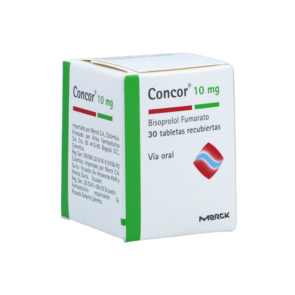 Concor Tabletas Recubiertas Via Oral 10Mg Frasco X 30 | Los expertos en ...