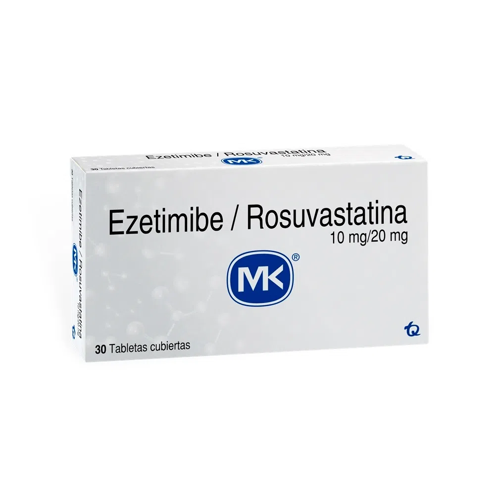 Ezetimibe/Rosuvastatina (10+20)Mg Tabletas Recubiertas Caja X 30 Mk